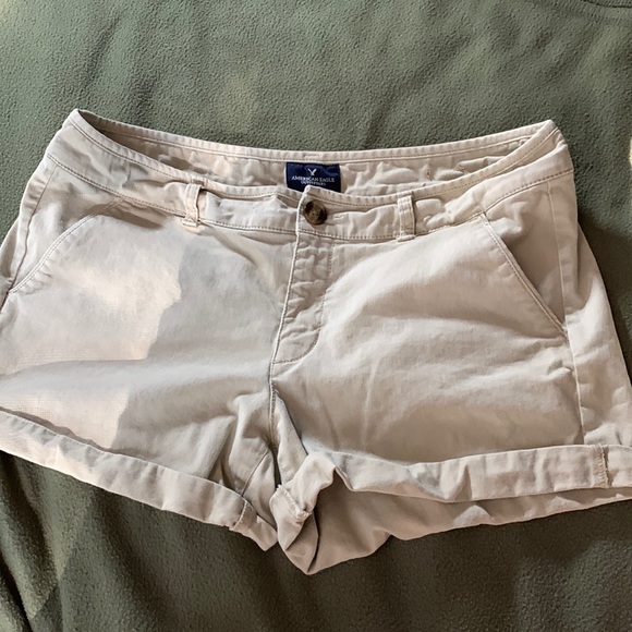 American Eagle Outfitters Pants - American Eagle tan shorts.  Stretch. Size 12. Waist approx. 17 1/2 inches.